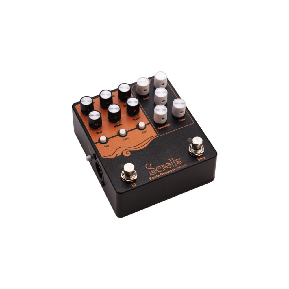 EarthQuaker Devices Scrolls Bass Odyssey Bass Preamp Effect Pedal Top