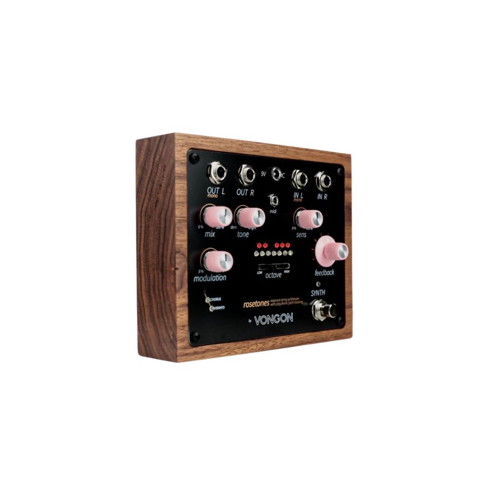 Vongon Rosetones Resonant String Synthesizer Effect Pedal Side