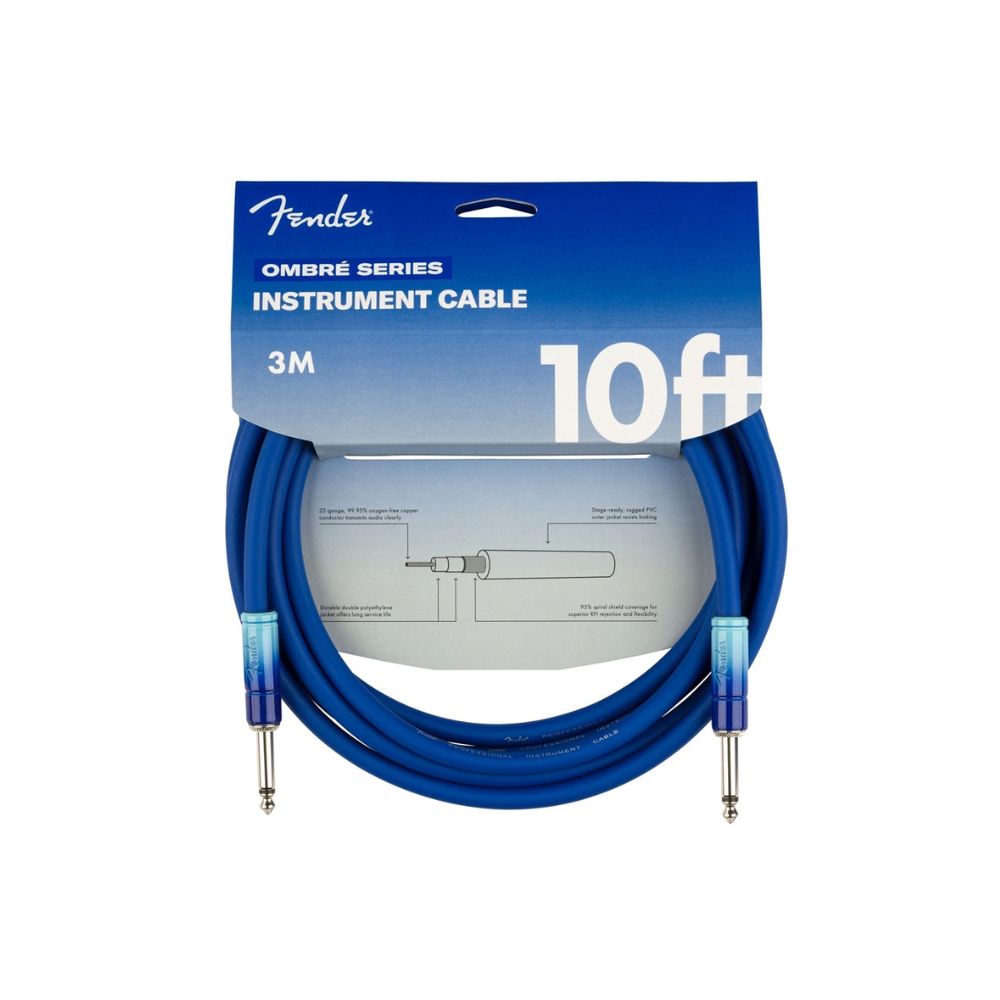 Fender Ombre Series 10 Feet Belair Blue Cable