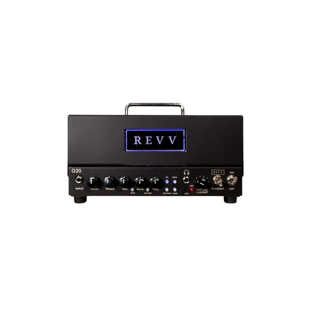 Revv D20 20w Lunchbox Tube Amp With Built-In Reactive Load And Cab Sim -White Finish Front
