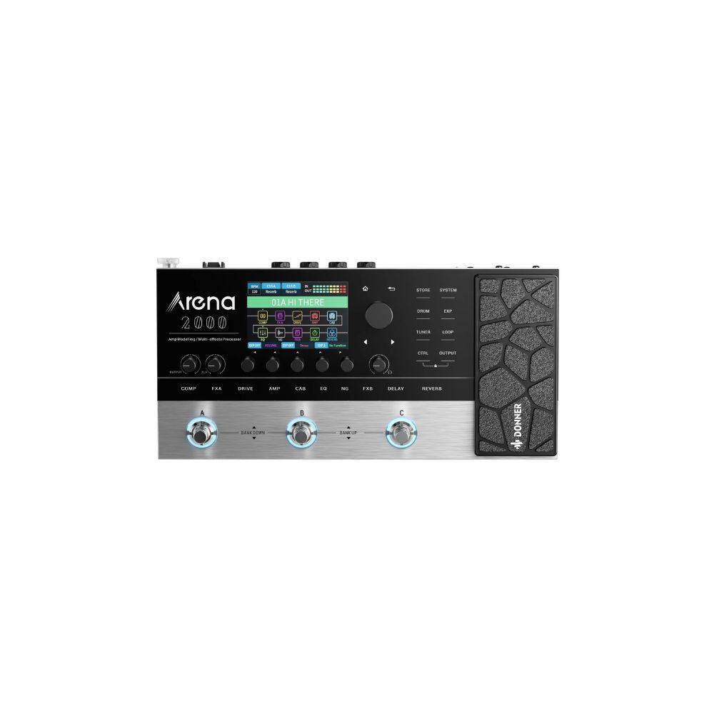 Donner Arena 2000 Multi-Effect Guitar Pedal AMP Modeling Multi-Effects Processor Front