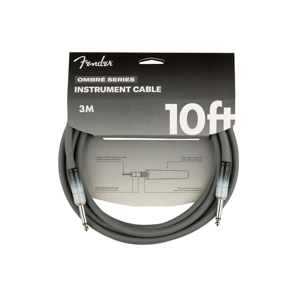Fender Ombre Series 10 Feet Silver Smoke Cable