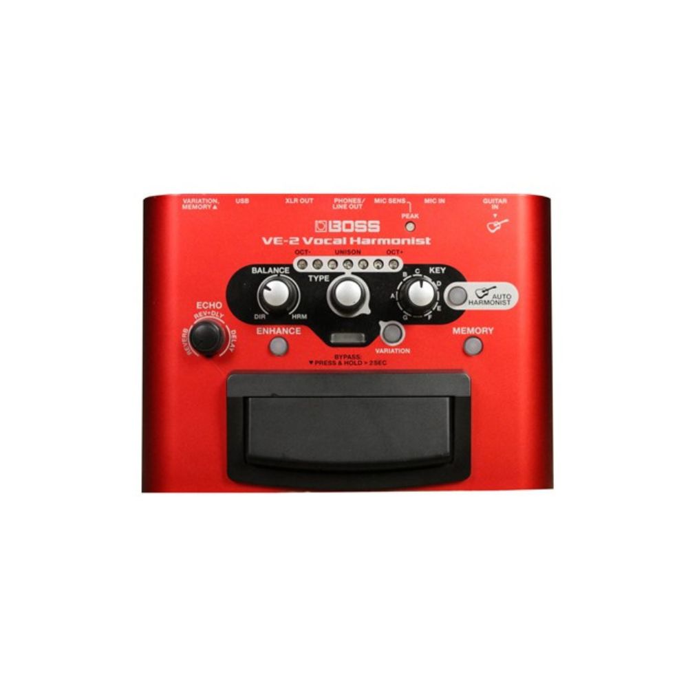 Boss VE-2 Vocal Harmonist Vocal Processor Pedal Front