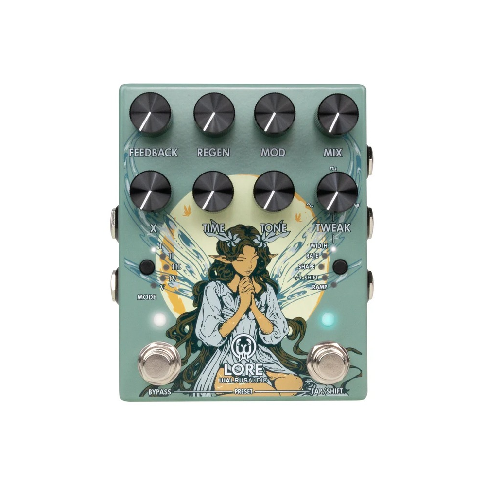 Walrus Audio Lore Reverse Soundscape Generator MKII Reverb Effect Pedal, Green