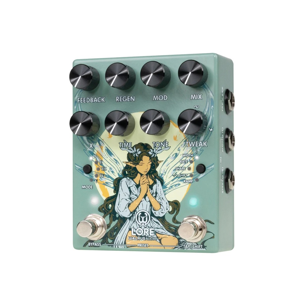 Walrus Audio Lore Reverse Soundscape Generator MKII Reverb Effect Pedal, Green