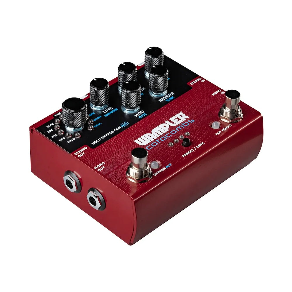Wampler Catacombs Reverb and Delay Pedal side