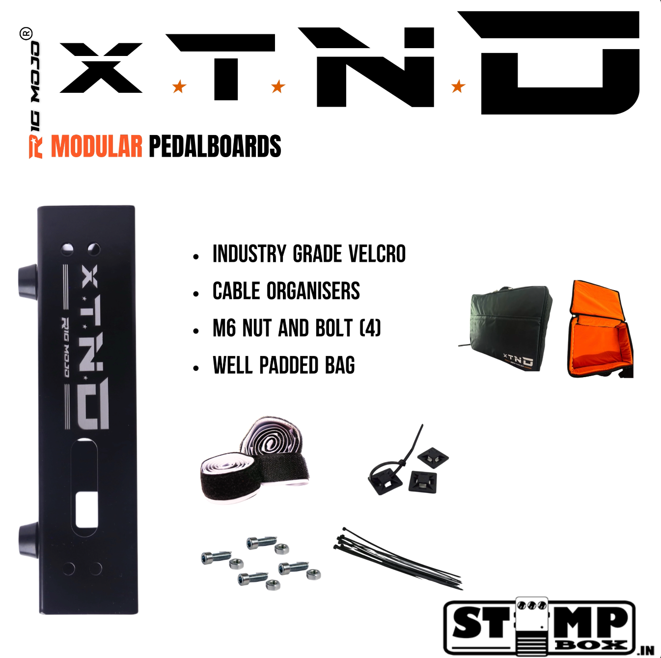 RigMojo XTND (SB4) Slope-Board Modular Pedalboard